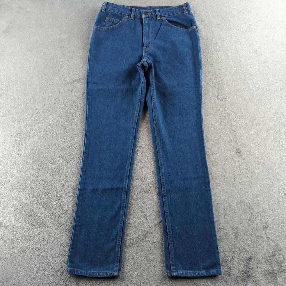 Vintage 80s Levi's Jeans Mens 33x32 Blue Dark Wash Slim Straight Made Canada - Picture 2 of 12